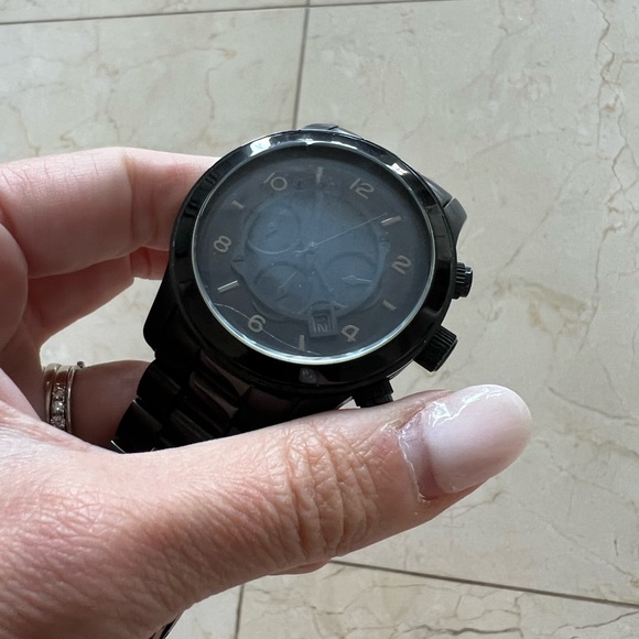 Michael Kors Men’s Matte Black Metal Watch - Picture 3 of 5